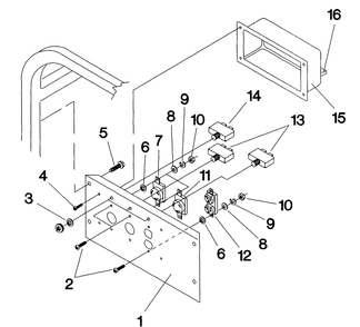 Control Panel Diagram and Parts List for 1278-0-SVP4800  Briggs and Stratton Generator